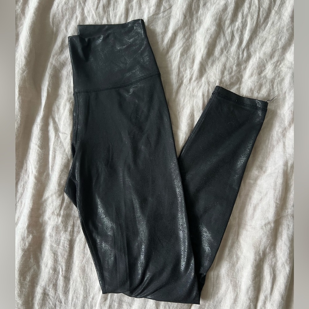 Aerie Offline The Hugger Faux Leather High Waisted Crackle Legging